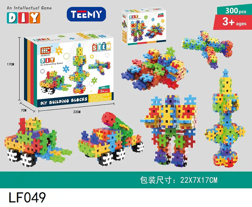 BLOQUES ARMABLES 300 PIEZAS  , 3 DEL MISMO POR MAYOR  (LF049) 1