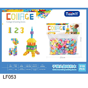 BLOQUES ARMABLES 318 PIEZAS  , PRECIO PUBLICADO ES AL POR MAYOR Y DEBEN SER 3 UNIDADES DEL MISMO 