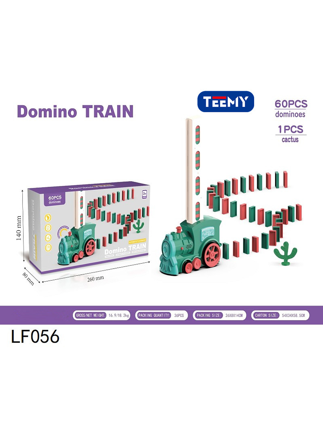 TREN DOMINO, PRECIO PUBLICADO ES AL POR MAYOR Y DEBEN SER 3 UNIDADES DEL MISMO  1