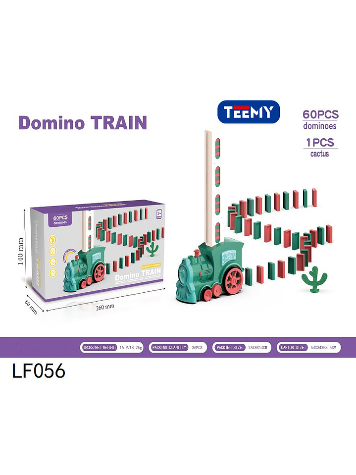 TREN DOMINO, PRECIO PUBLICADO ES AL POR MAYOR Y DEBEN SER 3 UNIDADES DEL MISMO  1