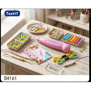 JUEGO DE MANUALIDADES PARA HACER PULSERAS, PRECIO PUBLICADO ES AL POR MAYOR Y DEBEN SER 3 UNIDADES DEL MISMO 