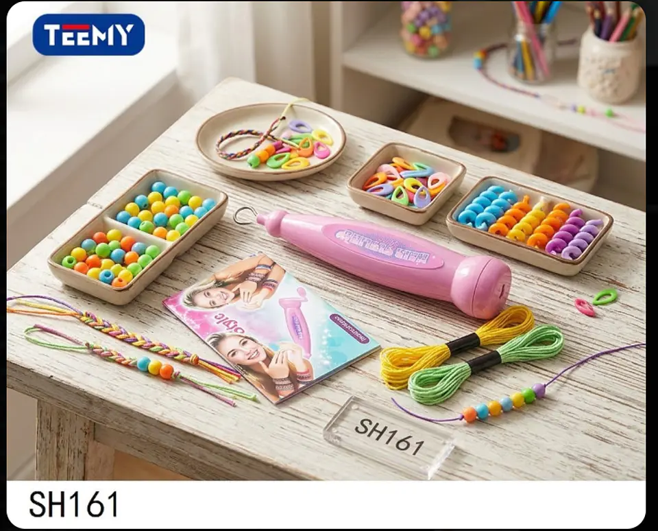 JUEGO DE MANUALIDADES PARA HACER PULSERAS, 3 DEL MISMO POR MAYOR  (SH161) 1