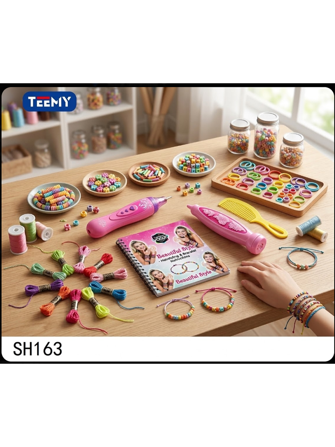 JUEGO DE MANUALIDADES PARA HACER PULSERAS, PRECIO PUBLICADO ES AL POR MAYOR Y DEBEN SER 3 UNIDADES DEL MISMO  1