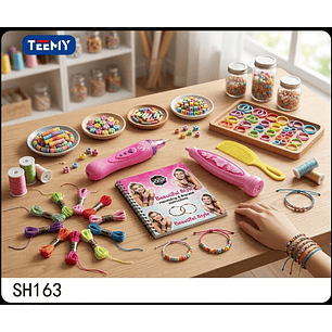 JUEGO DE MANUALIDADES PARA HACER PULSERAS, PRECIO PUBLICADO ES AL POR MAYOR Y DEBEN SER 3 UNIDADES DEL MISMO 