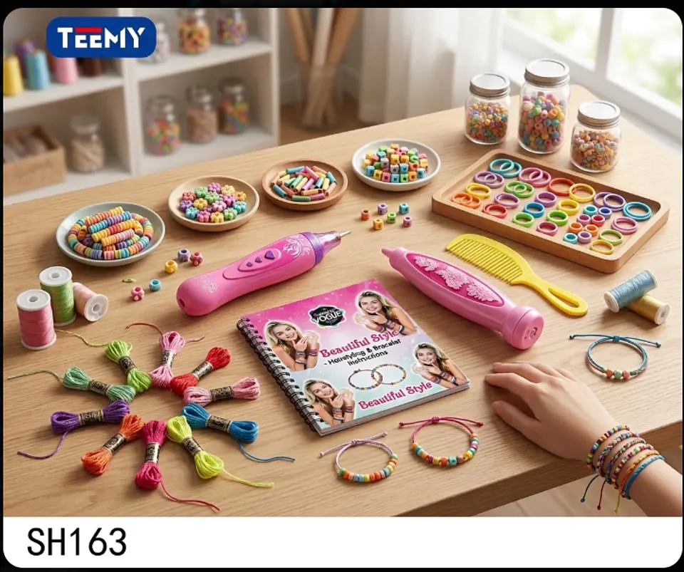 JUEGO DE MANUALIDADES PARA HACER PULSERAS, 3 DEL MISMO POR MAYOR  (SH163) 1