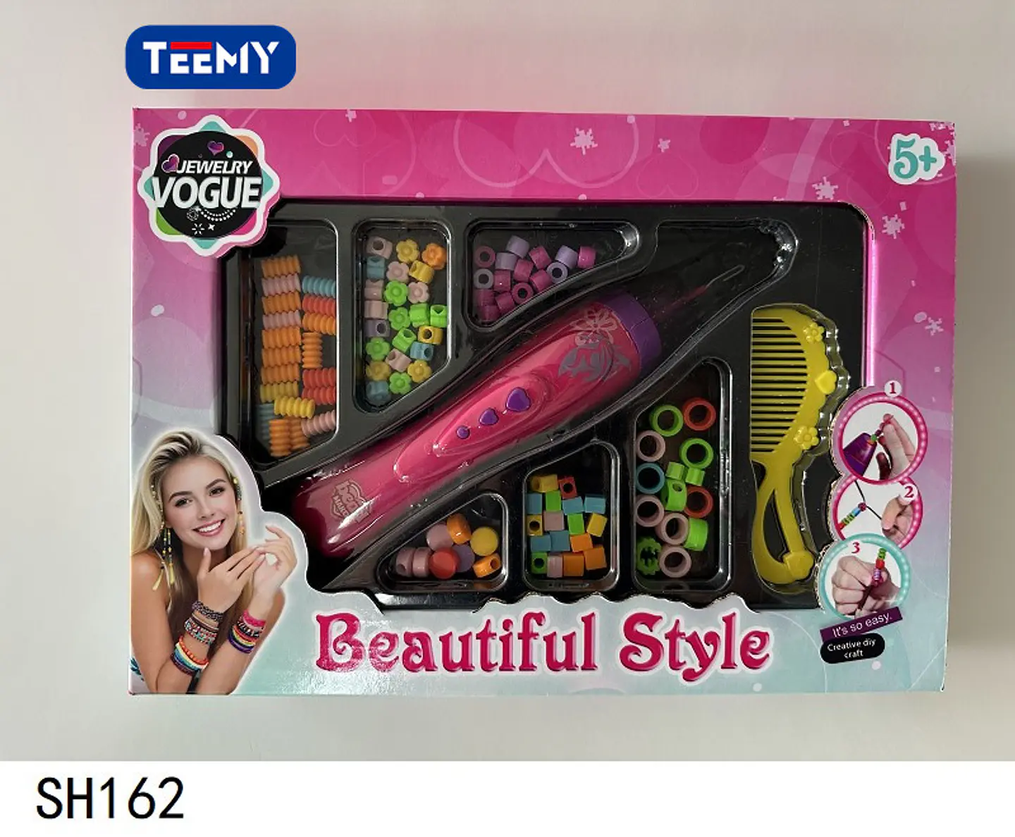 JUEGO DE MANUALIDADES PARA EL CABELLO, 3 DEL MISMO POR MAYOR  (SH162) 2