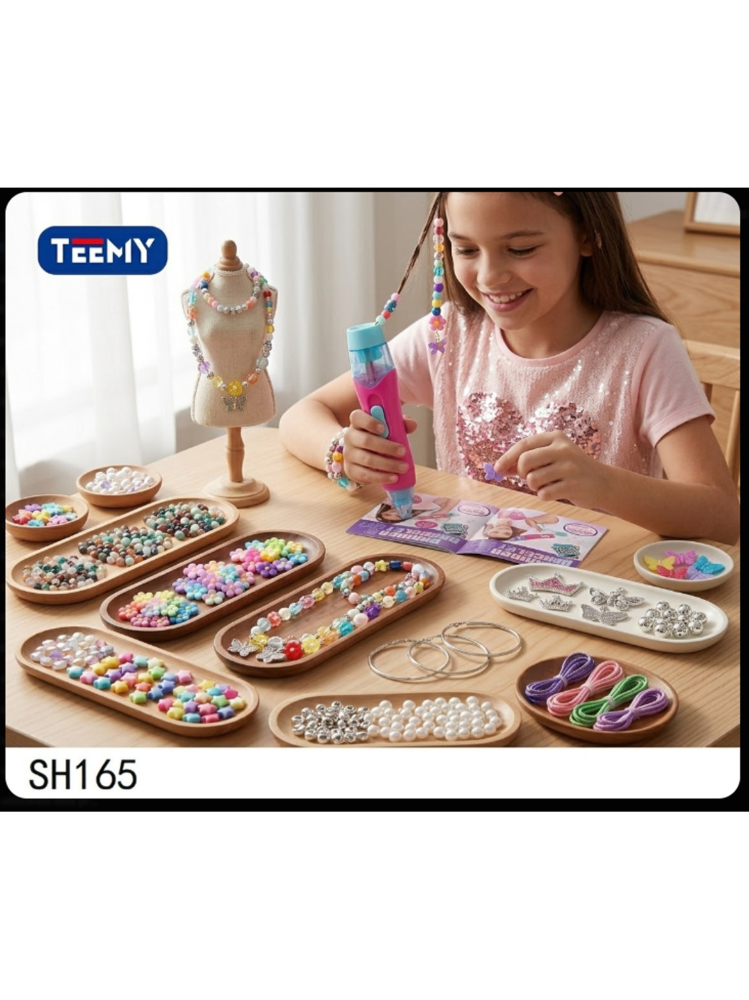 JUEGO DE MANUALIDADES CABELLO Y PULSERAS, PRECIO PUBLICADO ES AL POR MAYOR Y DEBEN SER 3 UNIDADES DEL MISMO  1