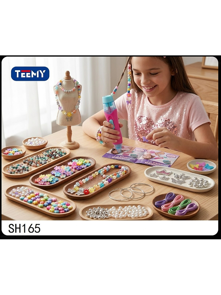 JUEGO DE MANUALIDADES CABELLO Y PULSERAS, PRECIO PUBLICADO ES AL POR MAYOR Y DEBEN SER 3 UNIDADES DEL MISMO  1