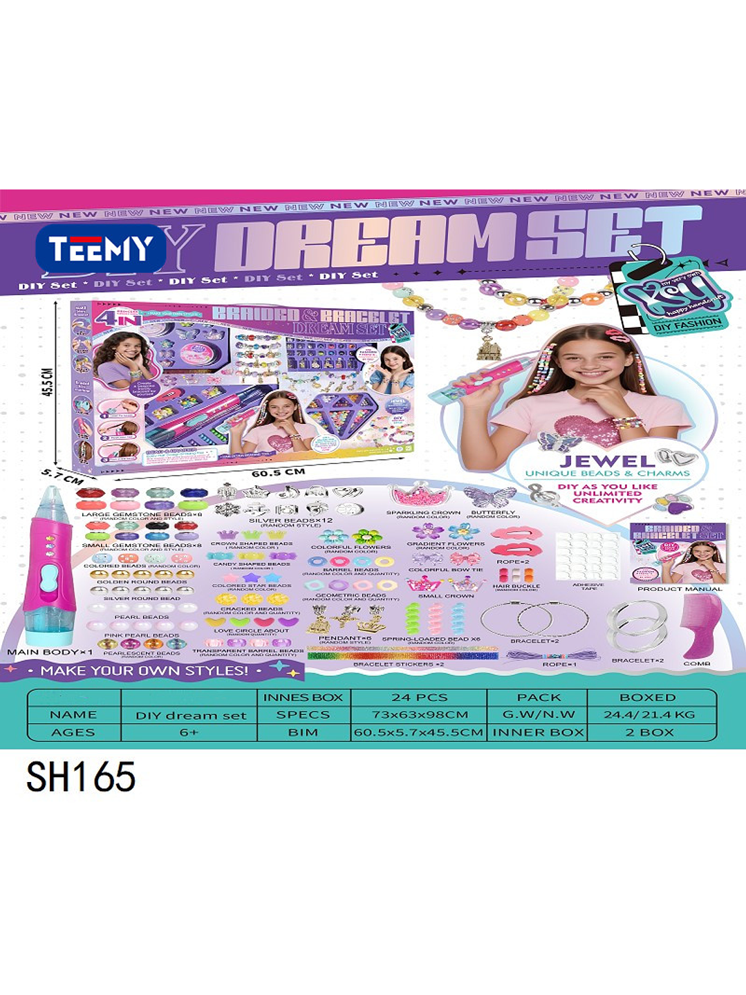 JUEGO DE MANUALIDADES CABELLO Y PULSERAS, PRECIO PUBLICADO ES AL POR MAYOR Y DEBEN SER 3 UNIDADES DEL MISMO  2