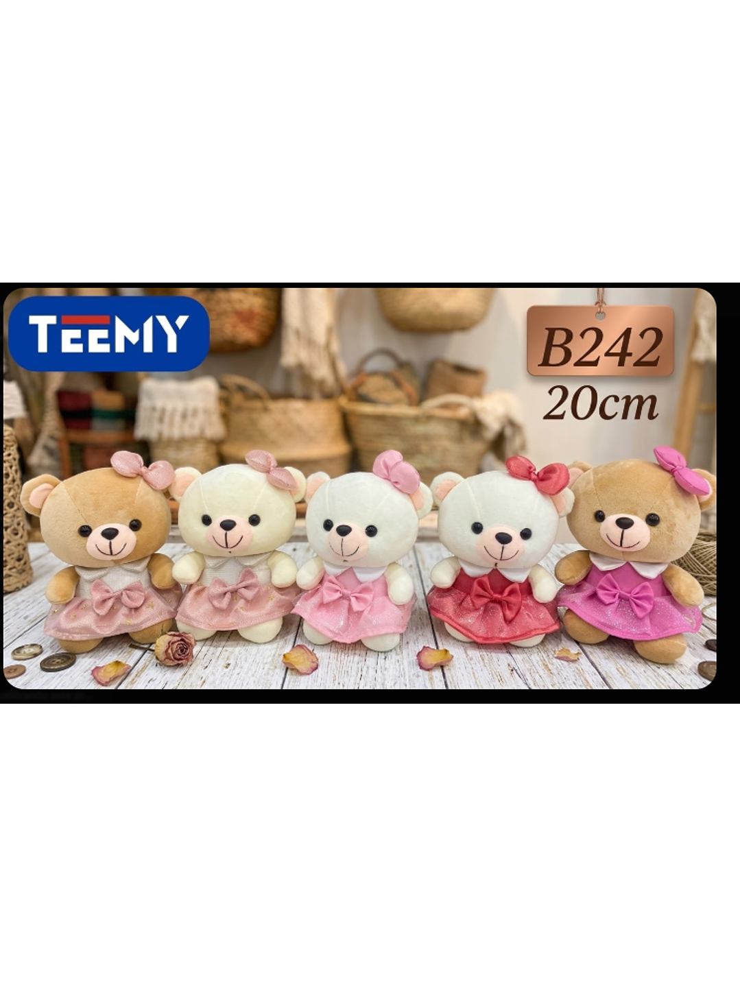 PELUCHE OSO 20 CM  , PRECIO PUBLICADO ES AL POR MAYOR Y DEBEN SER 3 UNIDADES DEL MISMO  1