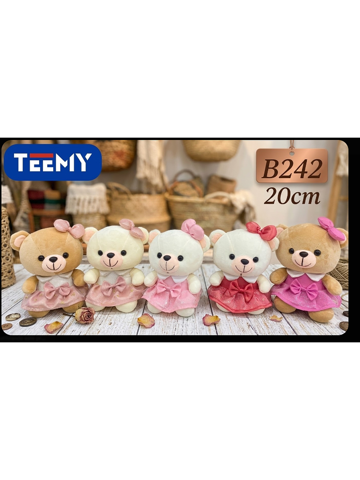 PELUCHE OSO 20 CM  , PRECIO PUBLICADO ES AL POR MAYOR Y DEBEN SER 3 UNIDADES DEL MISMO  1