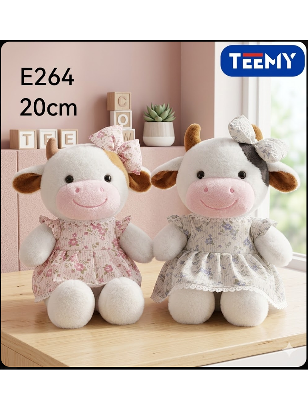 PELUCHE VACA 20 CM, PRECIO PUBLICADO ES AL POR MAYOR Y DEBEN SER 3 UNIDADES DEL MISMO  1