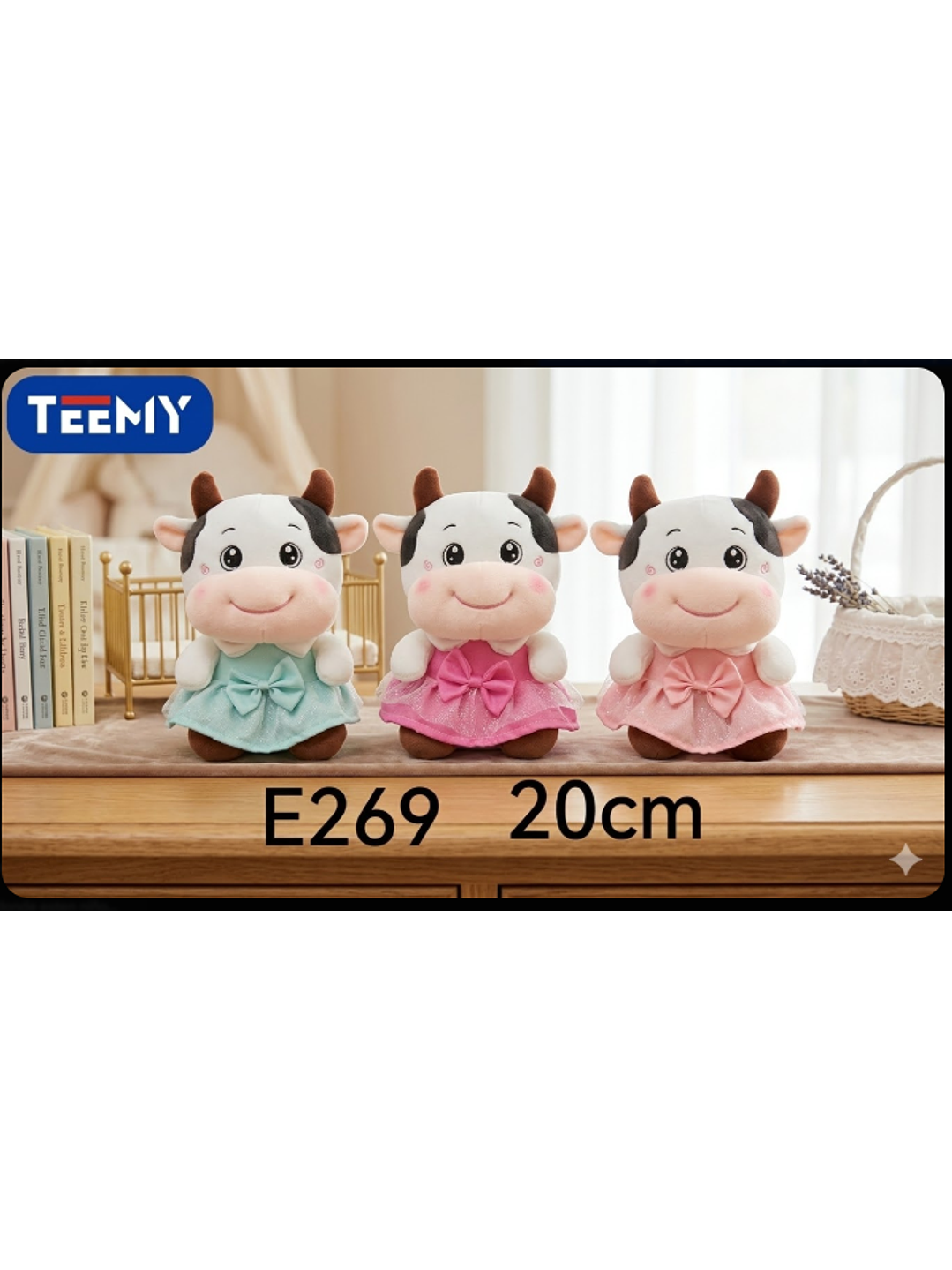 PELUCHE VACA 20 CM, PRECIO PUBLICADO ES AL POR MAYOR Y DEBEN SER 3 UNIDADES DEL MISMO  1