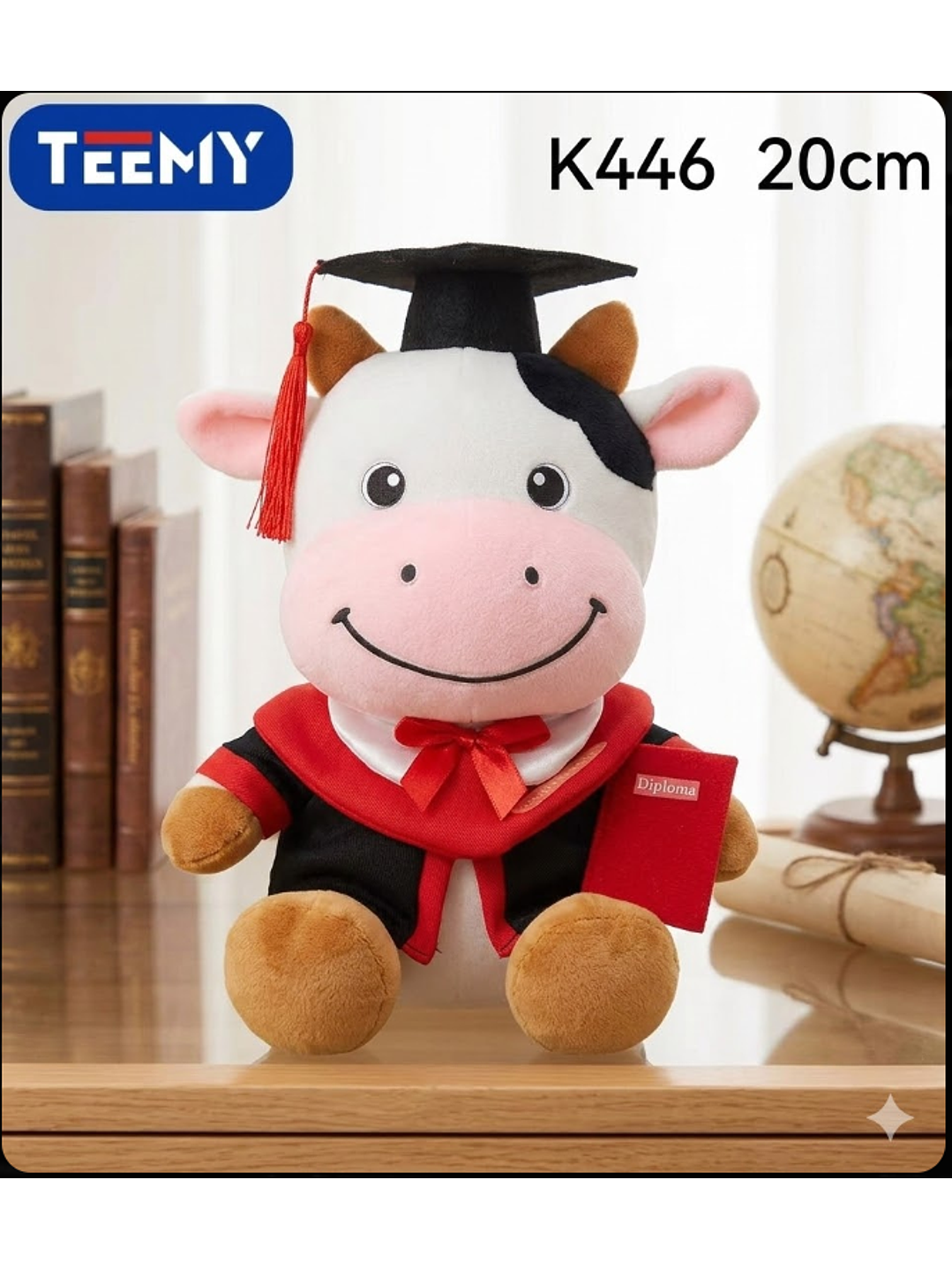 PELUCHE VACA 20 GRADUACION (LICENCIATURA) CM, PRECIO PUBLICADO ES AL POR MAYOR Y DEBEN SER 3 UNIDADES DEL MISMO  1