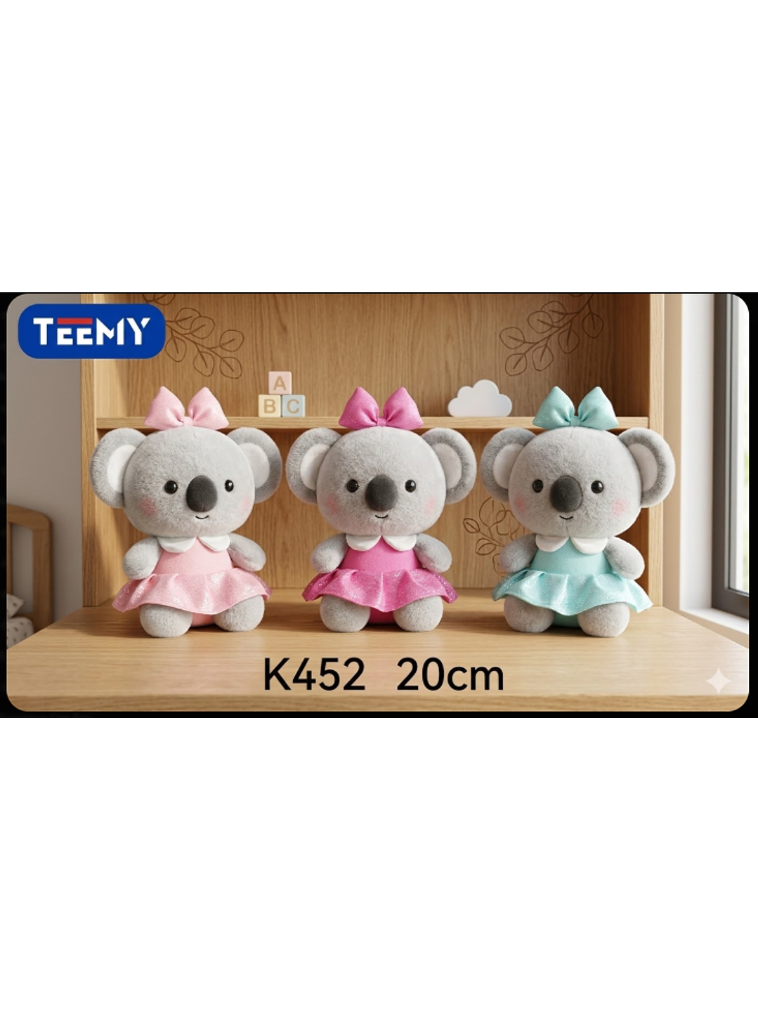 PELUCHE KOALA 20 CM, PRECIO PUBLICADO ES AL POR MAYOR Y DEBEN SER 3 UNIDADES DEL MISMO  1