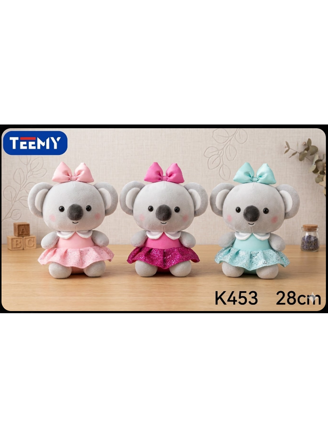 PELUCHE KOALA 28 CM, PRECIO PUBLICADO ES AL POR MAYOR Y DEBEN SER 3 UNIDADES DEL MISMO  1