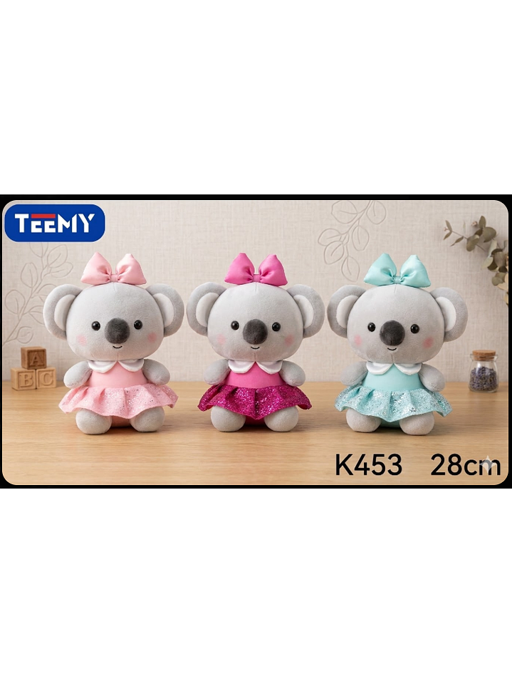 PELUCHE KOALA 28 CM, PRECIO PUBLICADO ES AL POR MAYOR Y DEBEN SER 3 UNIDADES DEL MISMO  1