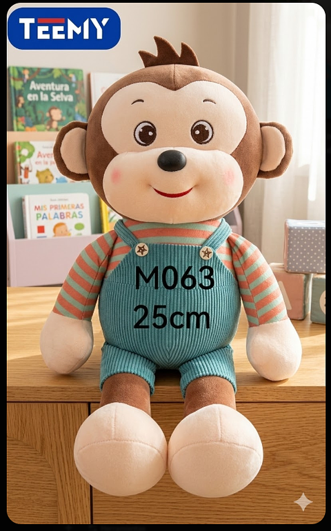 PELUCHE MONO AMOR 25 CM, PRECIO PUBLICADO ES AL POR MAYOR Y DEBEN SER 3 UNIDADES DEL MISMO 