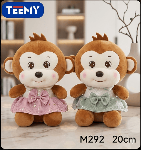 PELUCHE MONO AMOR 20 CM, PRECIO PUBLICADO ES AL POR MAYOR Y DEBEN SER 3 UNIDADES DEL MISMO 