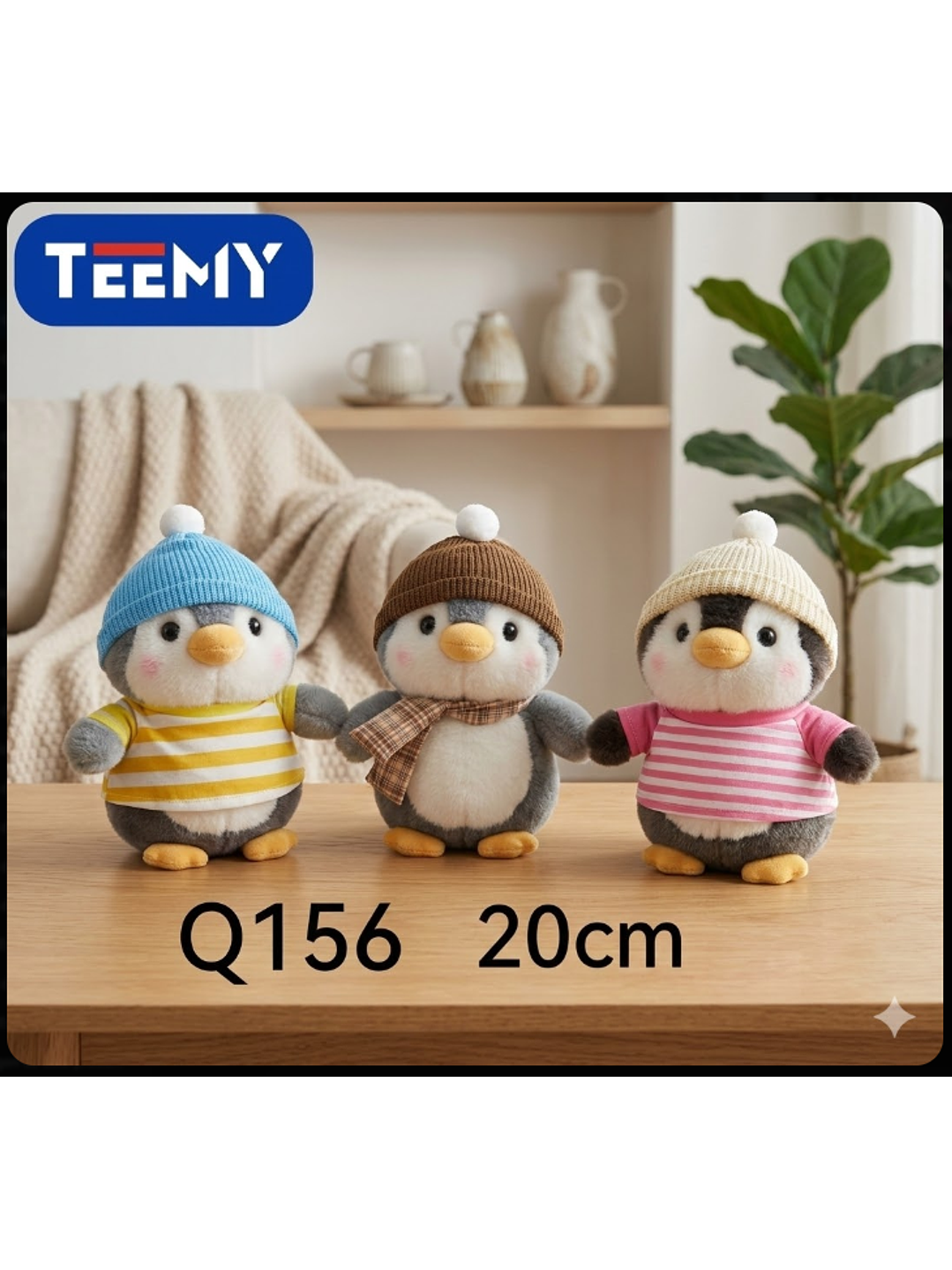 PELUCHE PINGUINO 20 CM , PRECIO PUBLICADO ES AL POR MAYOR Y DEBEN SER 3 UNIDADES DEL MISMO  1