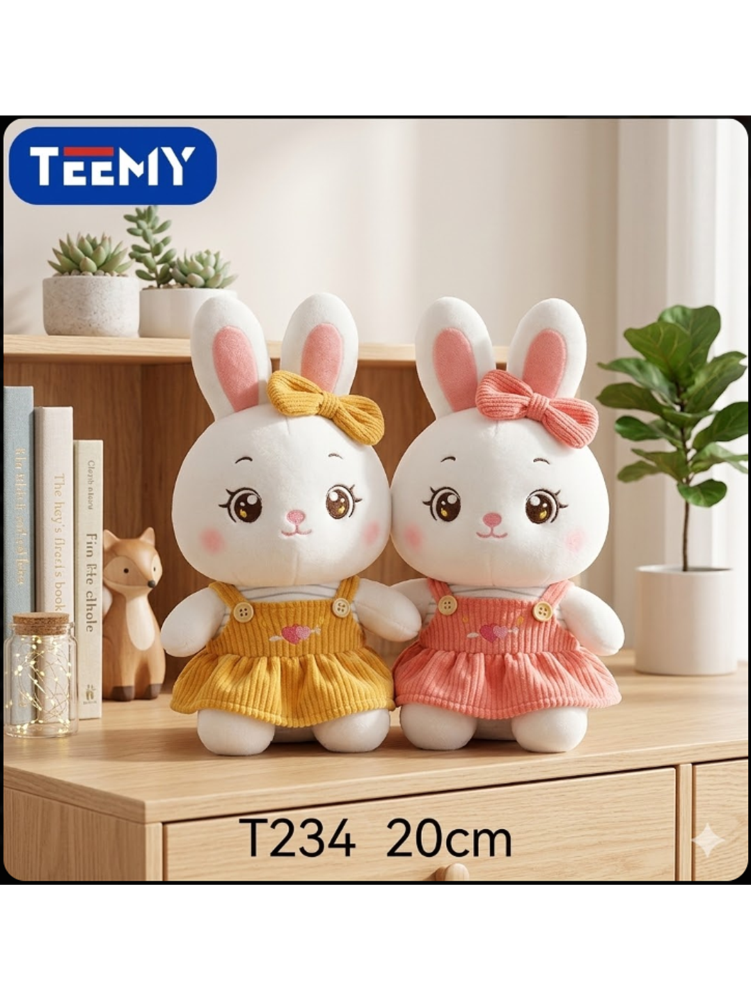 PELUCHE CONEJO 20 CM  , PRECIO PUBLICADO ES AL POR MAYOR Y DEBEN SER 3 UNIDADES DEL MISMO  1