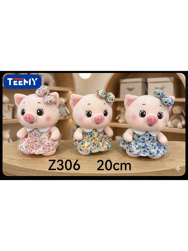 PELUCHE CHANCHO 20 CM , PRECIO PUBLICADO ES AL POR MAYOR Y DEBEN SER 3 UNIDADES DEL MISMO  1