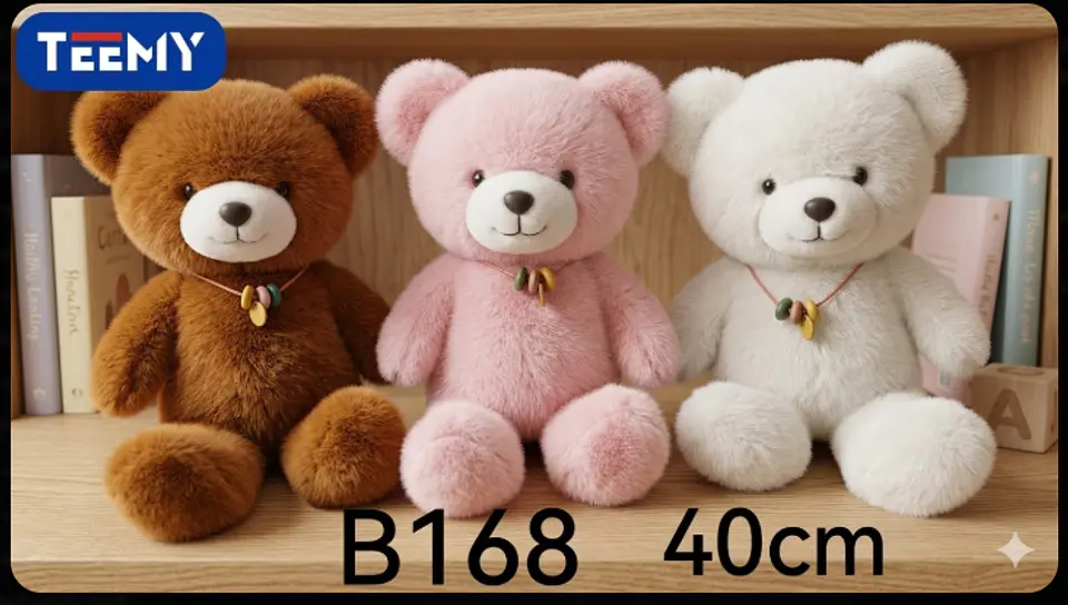 PELUCHE OSO 40 CM, 3 DEL MISMO POR MAYOR  (B168) 1