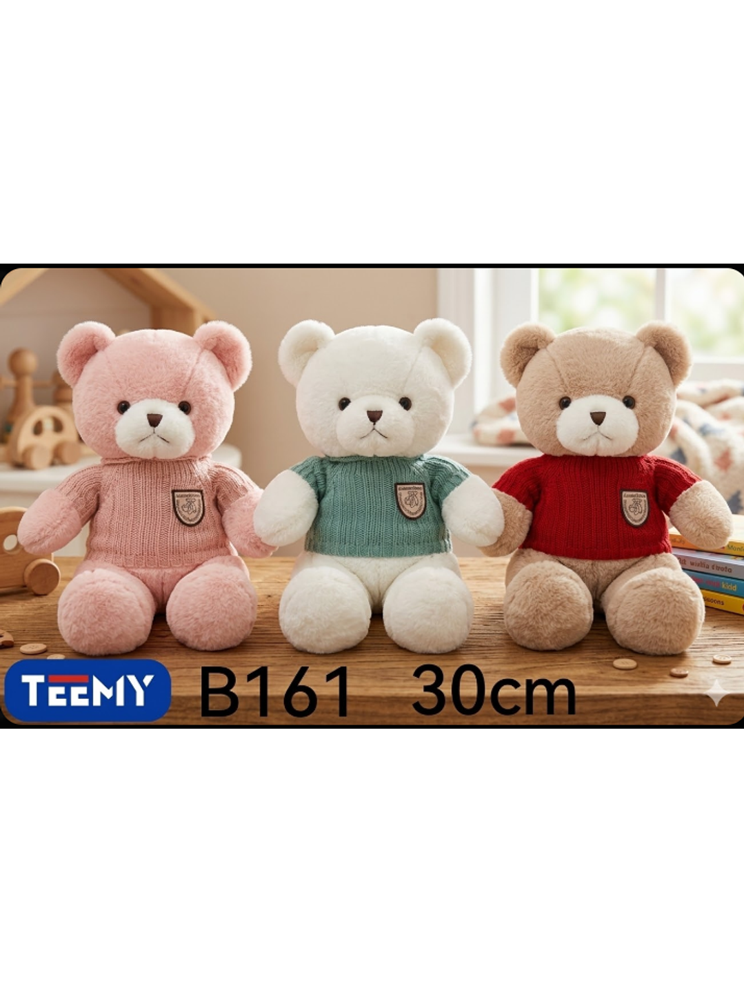 PELUCHE OSO 30 CM, PRECIO PUBLICADO ES AL POR MAYOR Y DEBEN SER 3 UNIDADES DEL MISMO  1