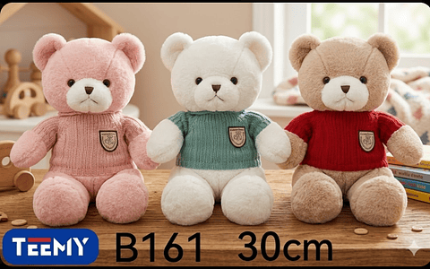 PELUCHE OSO 30 CM, PRECIO PUBLICADO ES AL POR MAYOR Y DEBEN SER 3 UNIDADES DEL MISMO 