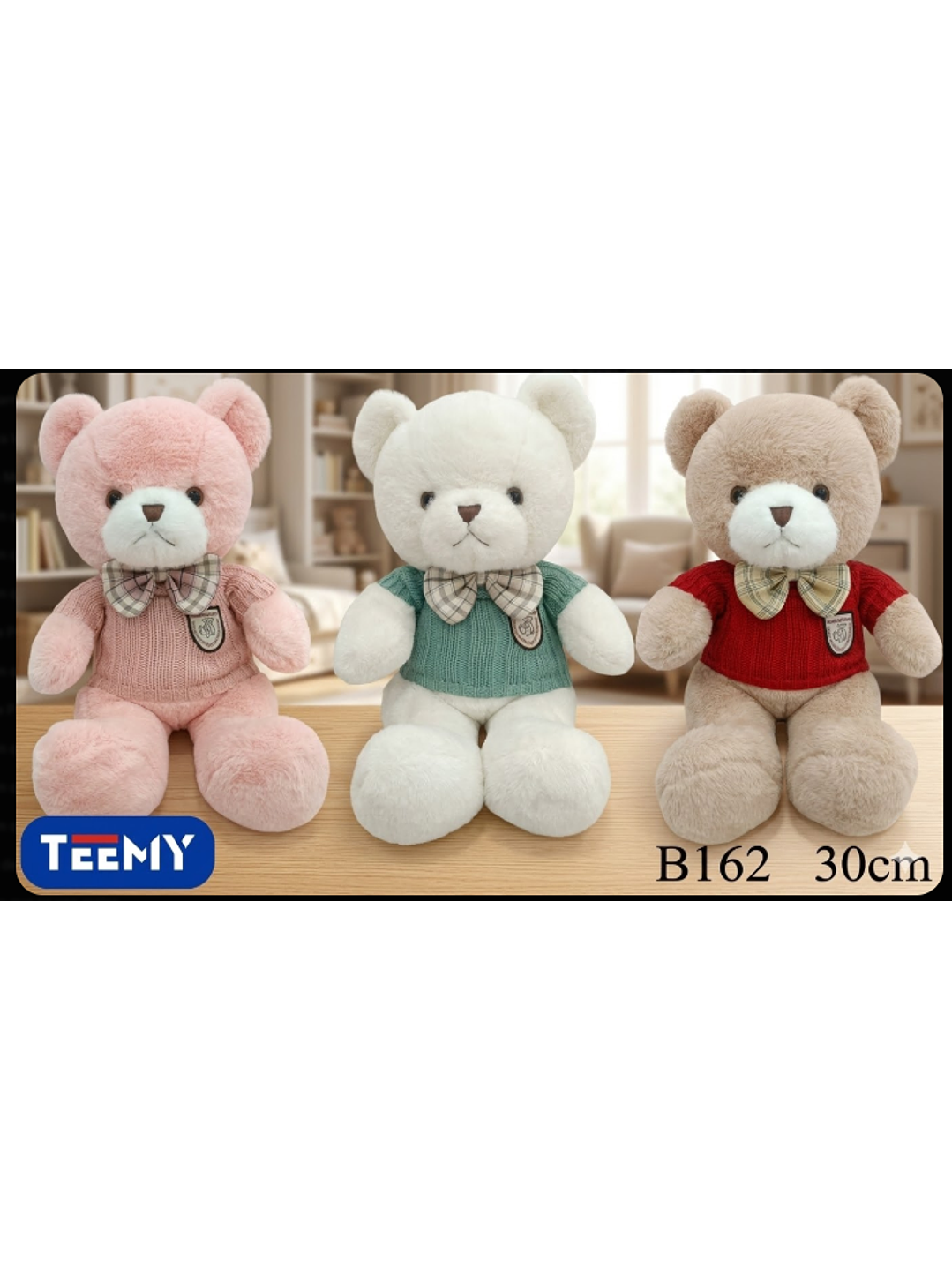 PELUCHE OSO 30 CM, PRECIO PUBLICADO ES AL POR MAYOR Y DEBEN SER 3 UNIDADES DEL MISMO  1