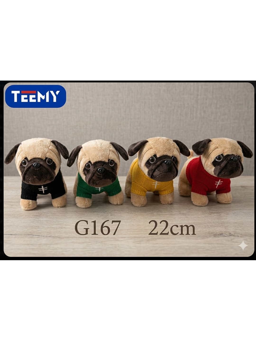 PELUCHE PERRO 22 CM, PRECIO PUBLICADO ES AL POR MAYOR Y DEBEN SER 3 UNIDADES DEL MISMO  1