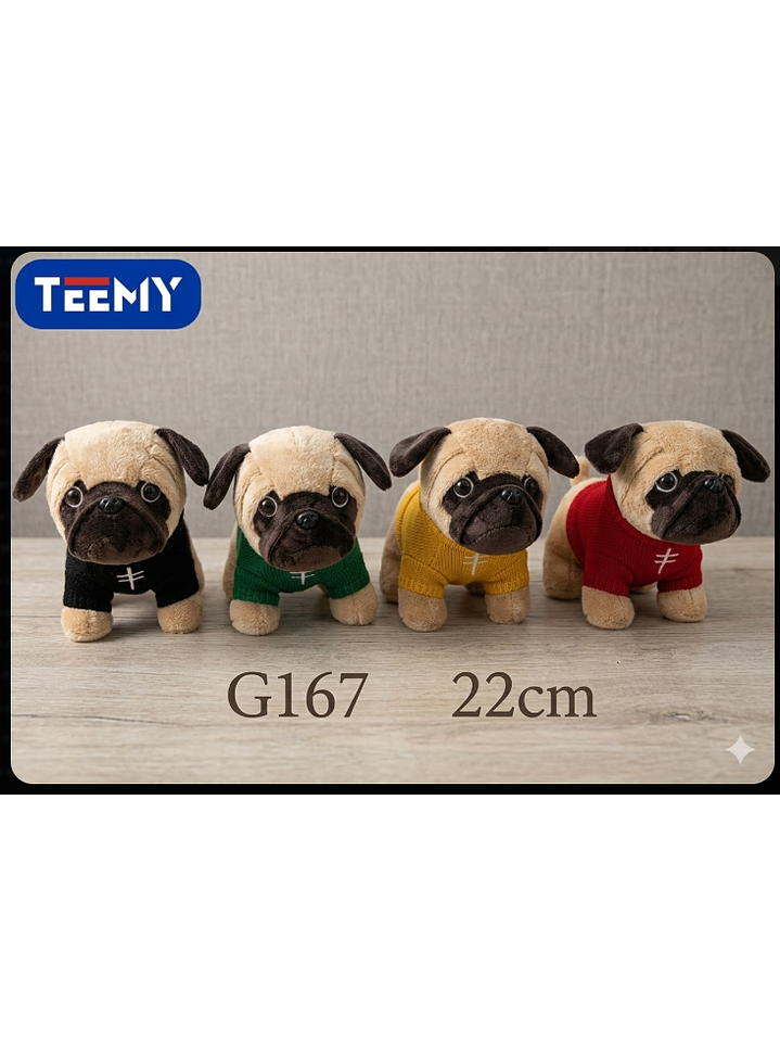 PELUCHE PERRO 22 CM, PRECIO PUBLICADO ES AL POR MAYOR Y DEBEN SER 3 UNIDADES DEL MISMO  1