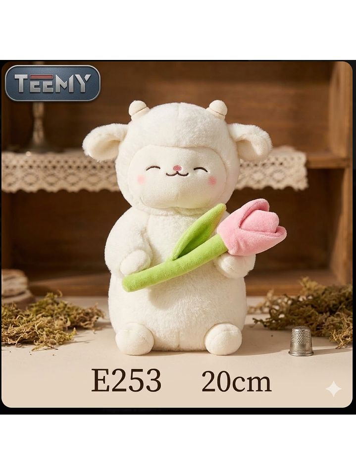 PELUCHE OVEJA 20 CM, PRECIO PUBLICADO ES AL POR MAYOR Y DEBEN SER 3 UNIDADES DEL MISMO  1