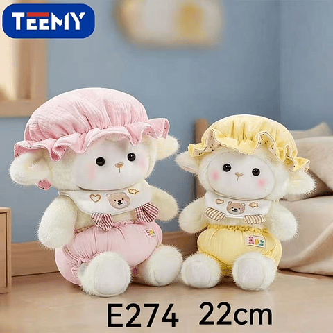 PELUCHE OVEJA 22 CM, PRECIO PUBLICADO ES AL POR MAYOR Y DEBEN SER 3 UNIDADES DEL MISMO 