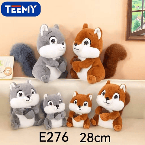 PELUCHE ARDILLA 28 CM, PRECIO PUBLICADO ES AL POR MAYOR Y DEBEN SER 3 UNIDADES DEL MISMO 