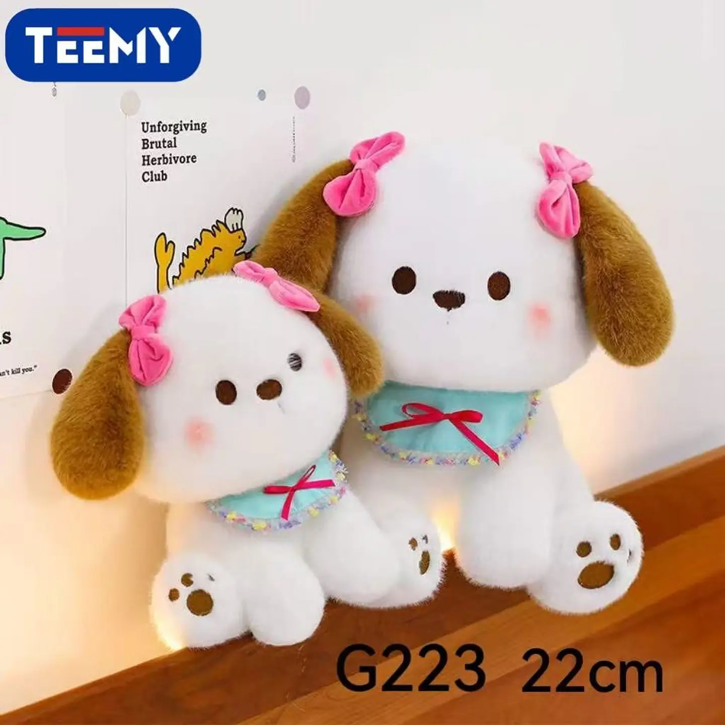 PELUCHE PERRO 22 CM, 3 DEL MISMO POR MAYOR  (G223) 1