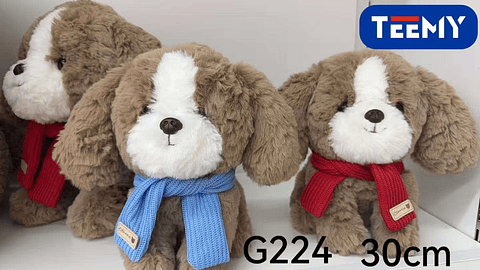PELUCHE PERRO 30 CM, PRECIO PUBLICADO ES AL POR MAYOR Y DEBEN SER 3 UNIDADES DEL MISMO 