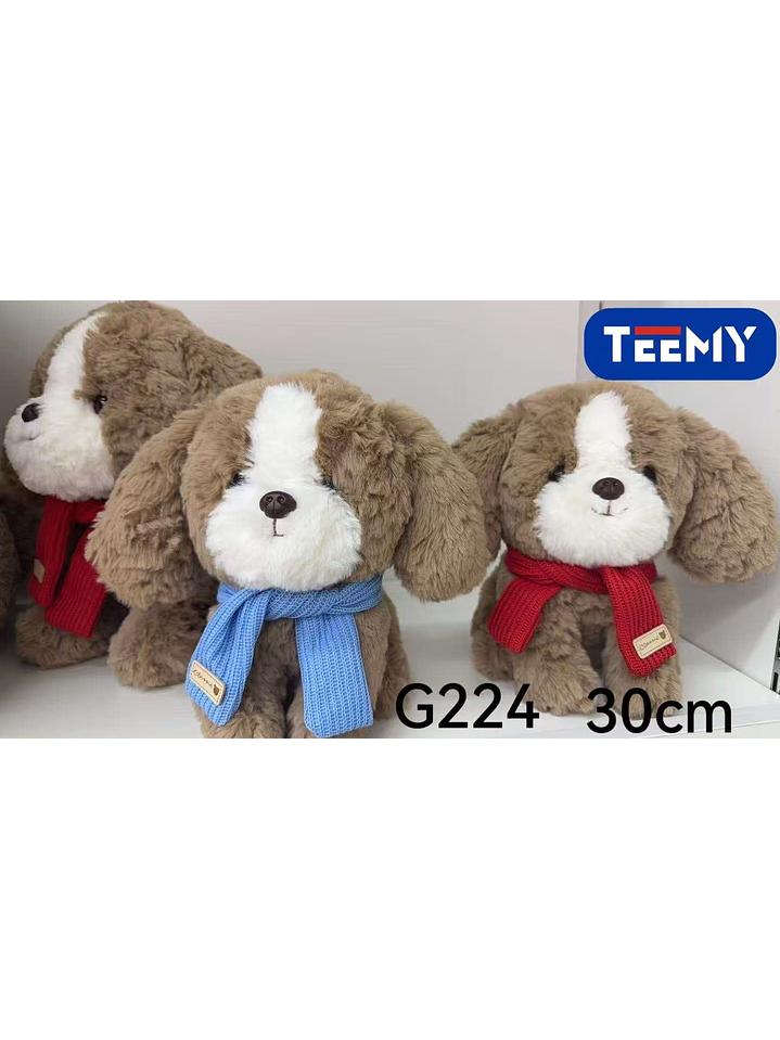 PELUCHE PERRO 30 CM, PRECIO PUBLICADO ES AL POR MAYOR Y DEBEN SER 3 UNIDADES DEL MISMO  1