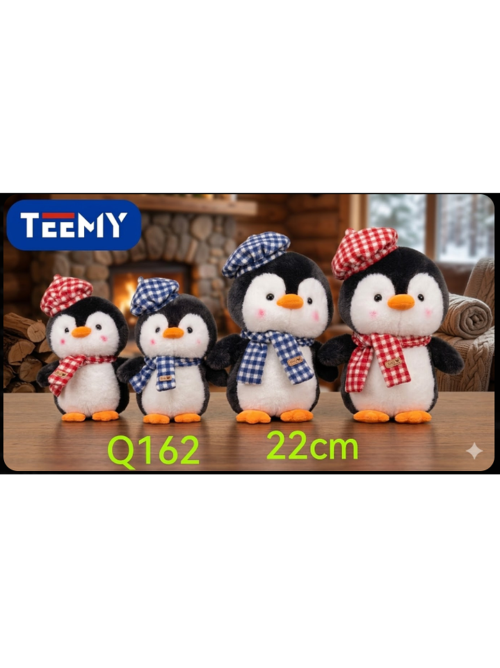 PELUCHE PINGUINO 22 CM , PRECIO PUBLICADO ES AL POR MAYOR Y DEBEN SER 3 UNIDADES DEL MISMO  1