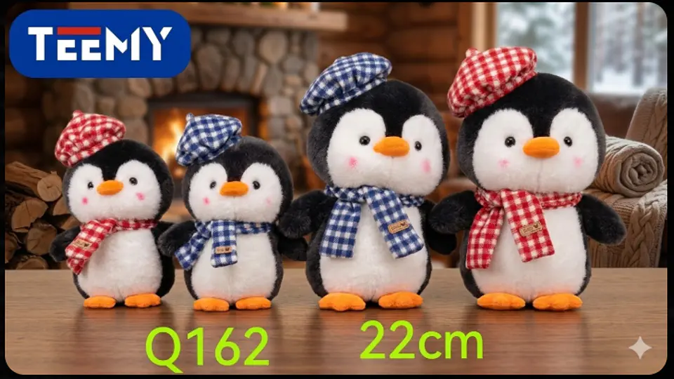 PELUCHE PINGUINO 22 CM , 3 DEL MISMO POR MAYOR  (Q162) 1