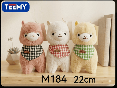 PELUCHE LLAMA 22 CM , PRECIO PUBLICADO ES AL POR MAYOR Y DEBEN SER 3 UNIDADES DEL MISMO 
