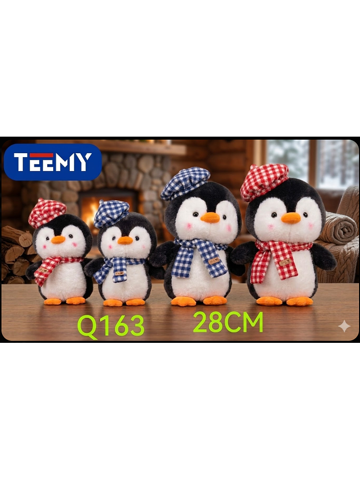 PELUCHE PINGUINO 28 CM , PRECIO PUBLICADO ES AL POR MAYOR Y DEBEN SER 3 UNIDADES DEL MISMO  1