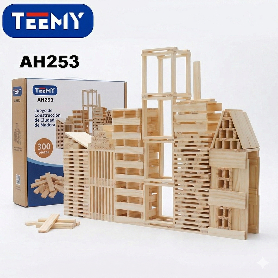 BLOQUES MADERA 300 PIEZAS  , PRECIO PUBLICADO ES AL POR MAYOR Y DEBEN SER 3 UNIDADES DEL MISMO  1