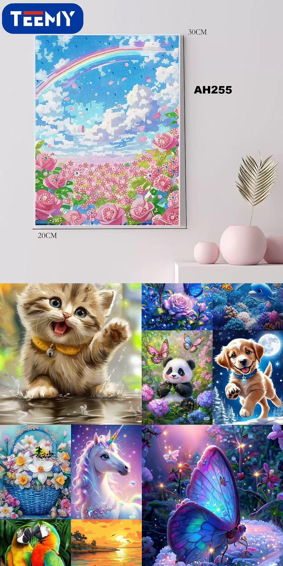 PINTURA DIAMANTE 20 X 30,  PRECIO PUBLICADO ES AL POR MAYOR Y DEBEN SER 3 UNIDADES DEL MISMO  1