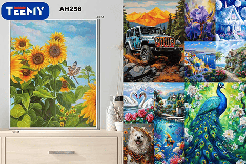 PINTURA DIAMANTE 30 X 40,  3 DEL MISMO POR MAYOR  (AH256)