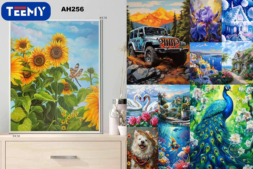 PINTURA DIAMANTE 30 X 40,  PRECIO PUBLICADO ES AL POR MAYOR Y DEBEN SER 3 UNIDADES DEL MISMO  1