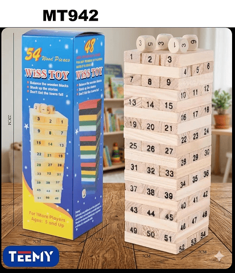 JENGA , PRECIO PUBLICADO ES AL POR MAYOR Y DEBEN SER 3 UNIDADES DEL MISMO 