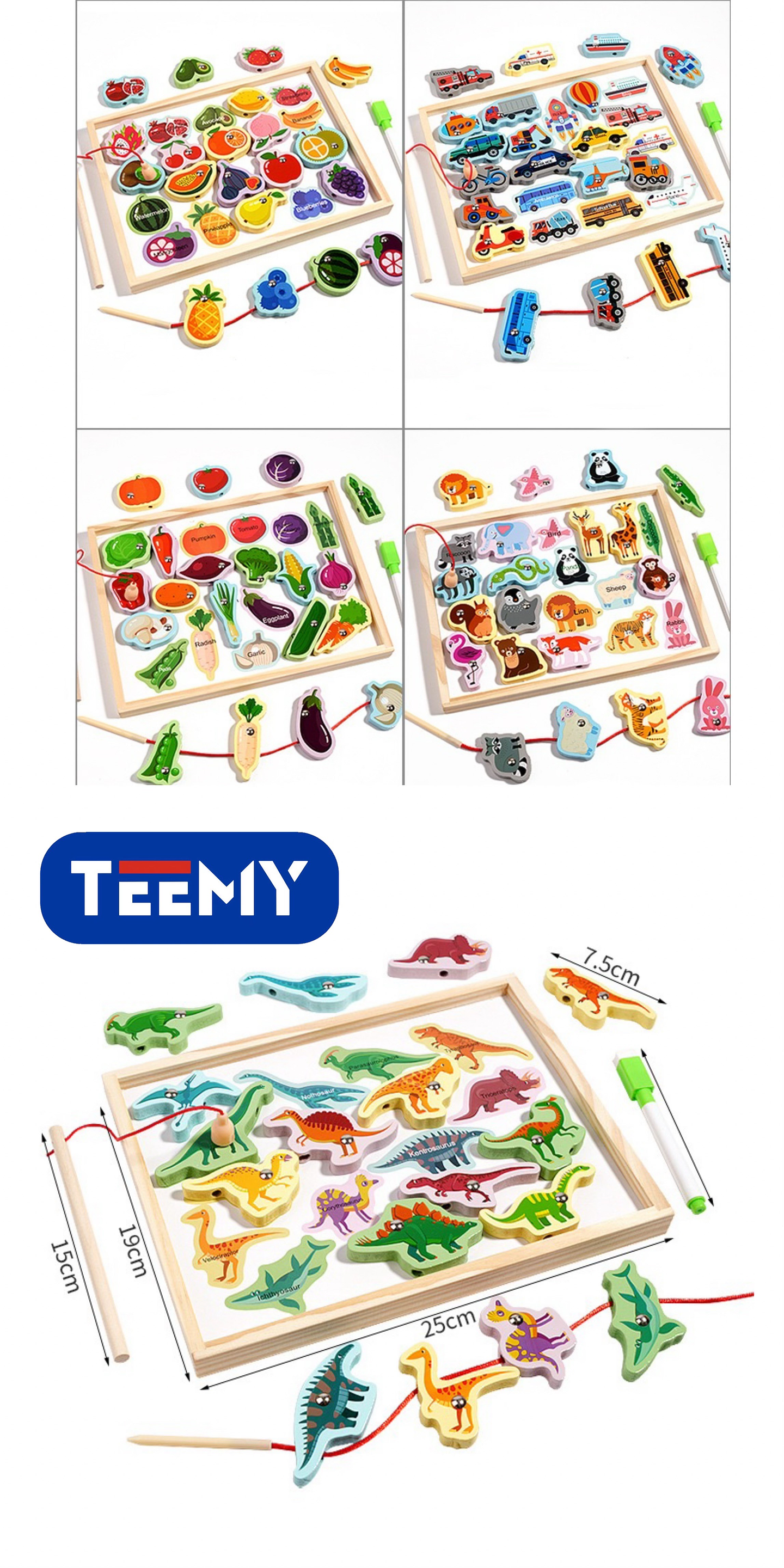 JUEGO DIDACTICO PESCA MADERA, PRECIO PUBLICADO ES AL POR MAYOR Y DEBEN SER 3 UNIDADES DEL MISMO  1