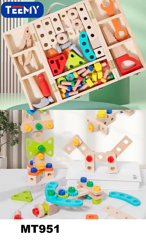 JUEGO HERRAMIENTAS MADERA, 3 DEL MISMO POR MAYOR  (MT951)