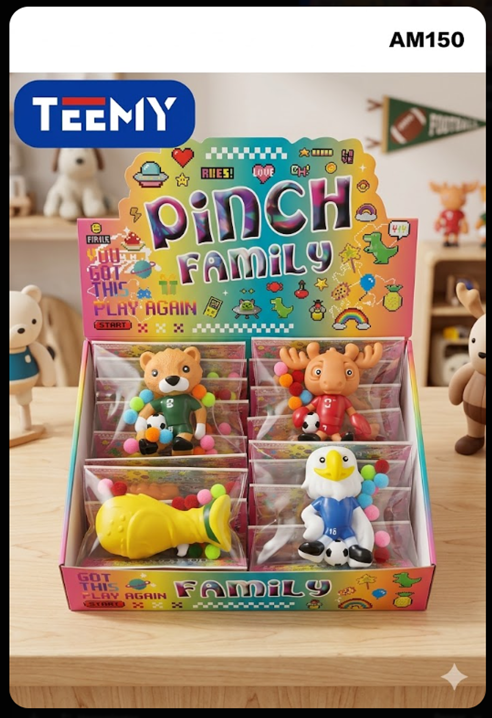 SQUISHY PERSONAJES MUNDIAL FUTBOL PAQUETE 16 PIEZAS 1